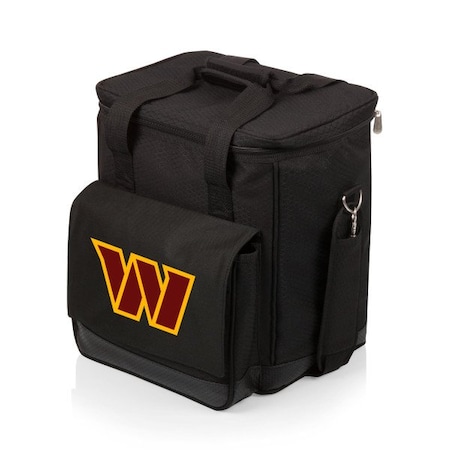 Picnic Time Family Of Brands NFL Washington Commanders - Cellar 6-Bottle Wine Carrier & Cooler Tote with Trolley 660-85-179-374-2