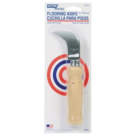 Hyde Floor Knife, 2-1/2 in W Blade, Cutlery Steel Blade, Hardened, Honed and Tempered Handle 20200