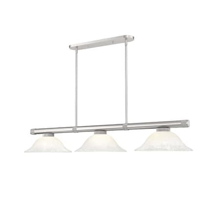 Z-Lite Vanguard Brushed Nickel 3 Light Billiard 3050-3BN-WM16