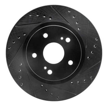 Dynamic Friction Co DFC Brake Rotor - Drilled and Slotted - Black 633-01014R