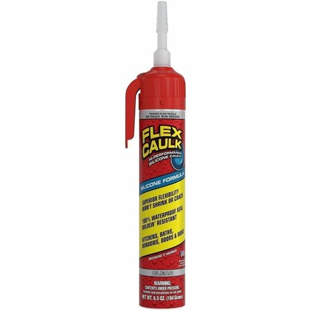 Flex Seal Flex Caulk Silicone Clear Net wt. 6.5 oz Pressurized Can, 4PK US600CLR200