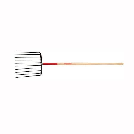 Razor-Back HEAVY DUTY ENSILAGE FORK, 10 TINES, FORGED STEEL TINE, HARDWOOD HANDLE 76126