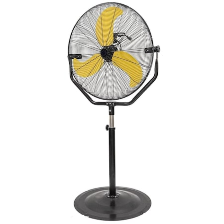 Edendirect 30 in. 3 Speeds Pedestal Fan in Yellow with Powerful 1/3 Motor IR-FANP30T
