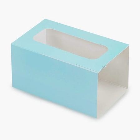Nashville Wraps Aqua Macaron and Cookie Sleeve with Window, 3.75x2.5x2, 50PK MCSMAQ