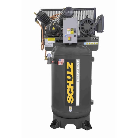 Schulz AIR COMPRESSOR - 7.5HP 3 PHASE - 80 GALLON TANK - 30CFM 175 PSI  208-230-460V 932.9342-0