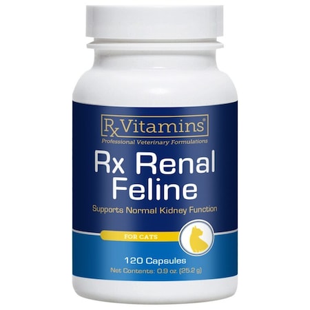 Rx Vitamins Rx Renal Feline Capsules, Supports Normal Kidney Function, For Cats, 0.9 oz (25.2g), 120PK 8116