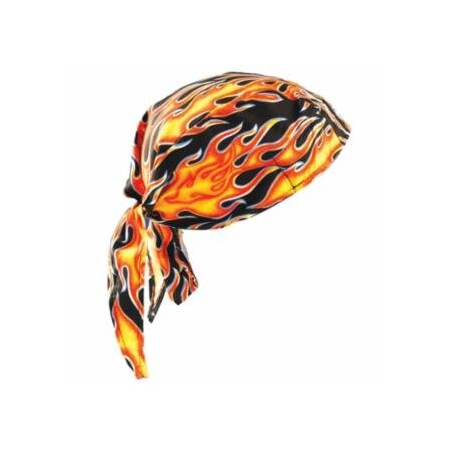 Occunomix Tuff Nougies Deluxe TieHat, One Size, Large Flames 561-TN6-FLA