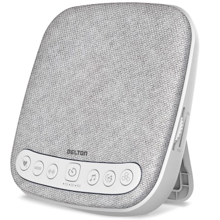 Delton Portable White Noise Sound Machine, 18 Relaxation Audio Tracks, 66mm Speaker, White WN9
