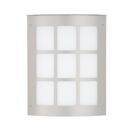 Besa Lighting Besa Outdoor Moto 11 Grid Silver White Acrylic 1x60W E12 MOTO11GR-WA-SL