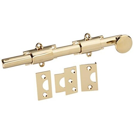 Patioplus 8 in. Surface Bolt Heavy Duty 200 Deg Solid Brass PA561982