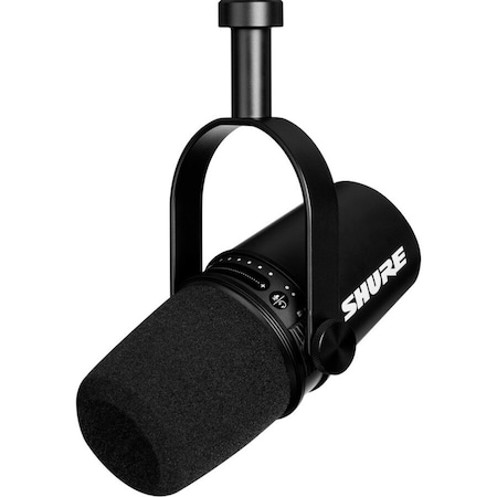 Shure Dual-Output Cardioid Dynamic Microphone, Black MV7+-K