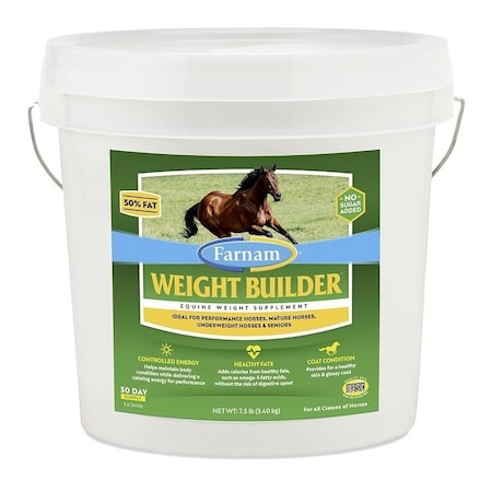 Farnam Weight Builder Horse Supplement, Concentrated, 7.5 lb Bucket 100536873