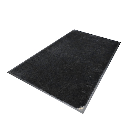 M A Matting Plush Mat, Black 2' x 3', Smooth Backing 1806623190