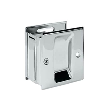 Dendesigns 2.5 x 2.75 in. Passage Pocket Lock, Bright Chrome - Solid DE831496