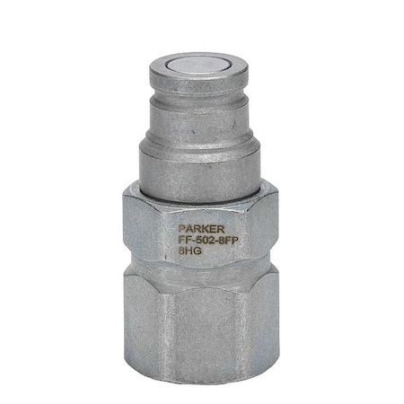 Parker Nose Piece Assembly Coupling, Steel Body, Push-to-Connect Lock, 7/8"-14 Thread Size FF-502-10FO