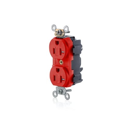 Leviton Lev-Lok Commercial Grade Tamper Resistant Duplex Receptacle, 20 Amp, 125 Volt MT563-SR