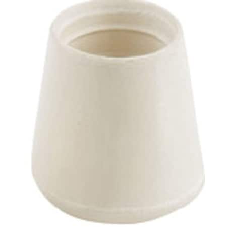 Shepherd Hardware Furniture Leg Tip, Round, Rubber, Off-White, 1-1/8 in Dia 9756