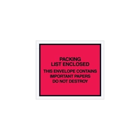 Bubblefast 7 x 6'' Red ''Important Papers Enclosed'' Envelopes, 1000PK BFPL414
