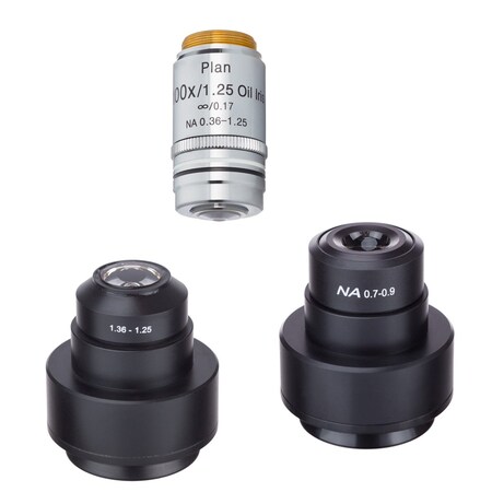 Amscope Darkfield Condenser and Objective Set for 670 Compound Microscopes DK-SET-670-IRIS