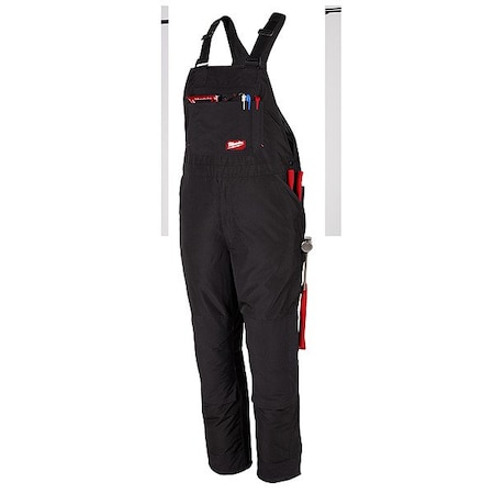 Milwaukee Tool Bib Overalls, 2XL, Black, Men's 262B-2XT
