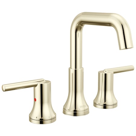 Delta Trinsic Two Handle Widespread Bathroom Faucet In Polished Nickel 3554-PNMPU-DST