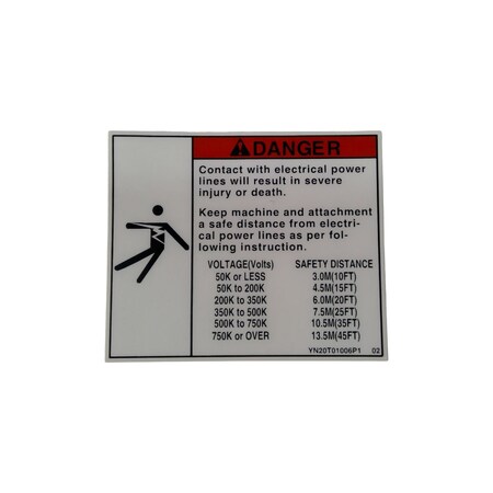 Cnh DECAL DANGER, CNH OEM YN20T01006P1 YN20T01006P1