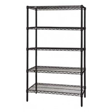 Betterbeds 5-Shelf, Black Wire Shelving Unit - 18 x 72 x 86 in. BE1137068