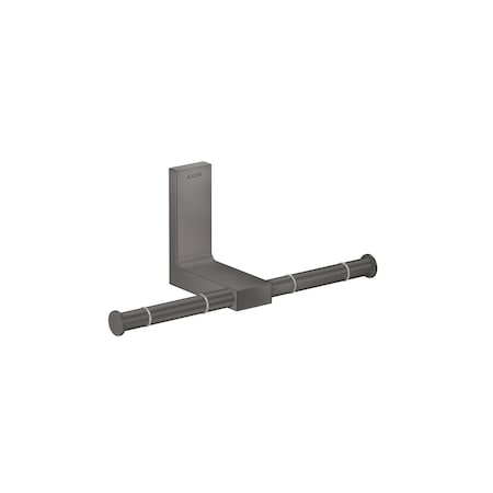 Axor Universal Rectangular Toilet Paper Holder Double in Brushed Black Chrome 42657340