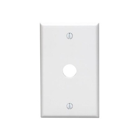 Leviton Telephone/Cable Wallplate, Standard Size, Gang 1, Ivory 86017