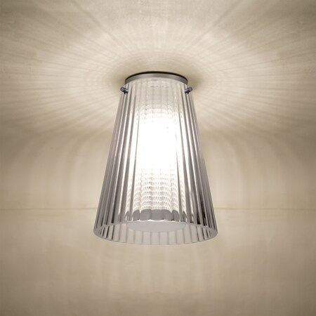 Besa Lighting Dion Ceiling, Clear Shade, Satin Nickel Finish, 1x9W LED DIONCLC-LED-SN
