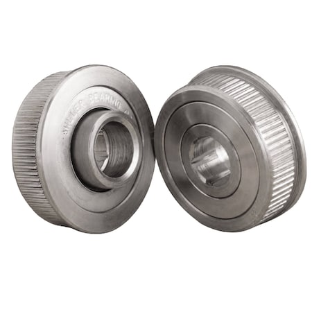 Miller Bearing Conveyor Bearing, Flanged Semi-Precision Heavy Duty, Carbon Steel, 0.4375 in Bore Dia., Hex Bore FR-1524-7H-2DS SS-G