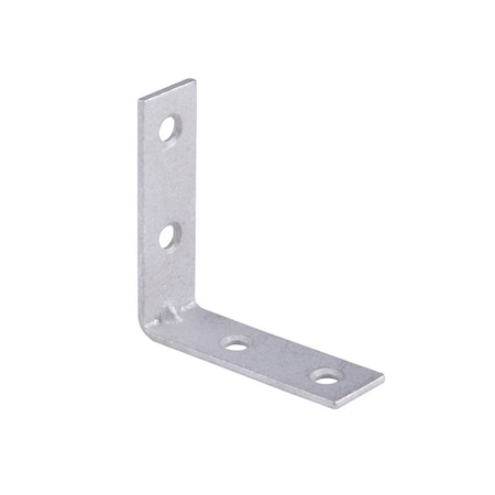 Prosource Corner Brace, 2 in L, 2 in W, 5/8 in H, Galvanized Steel, Galvanized, 1.8 mm Thick Material CB-G02-C4PS