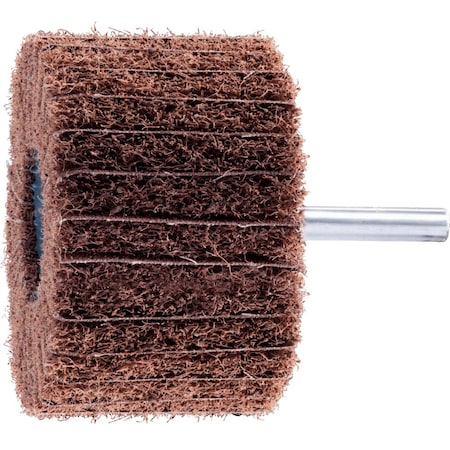 Pferd PFERD POLINOX Mounted Flap Wheel, 3in x 2, 80 Grit, Interleaved, 1/4in Shank, Aluminum Oxide 46274