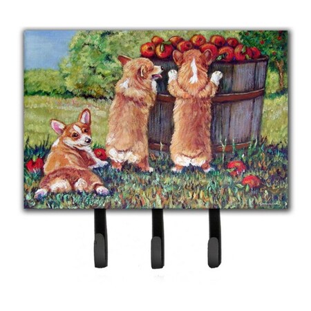 Carolines Treasures Apple Helper Corgis Leash and Key Holder 7351TH68