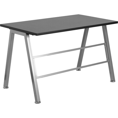 Flash Furniture High Profile Desk High Profile Desk, Silver Frame, Rectangle, 27-1/2" D X 29-5/8" H, 47-1/4" W X NAN-JN-2804W-GG