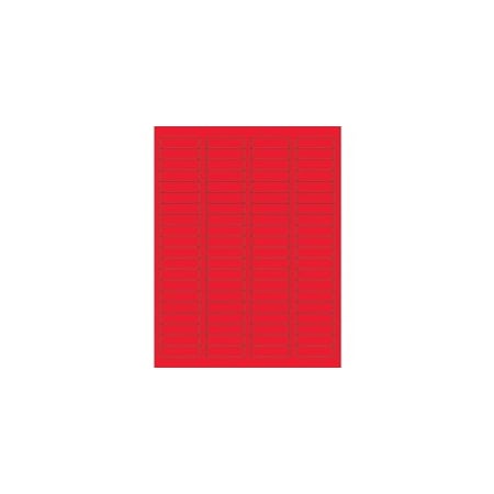 Bubblefast 1 3/4 x 1/2'' Fluorescent Red Rectangle Laser Labels-80 Labels per Sheet BFLL170RD