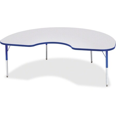 Jonti-Craft Berries Kidney Activity Table, 48 in. x 72 in., E-height, Freckled Gray/Blue/Gray 6423JCE003