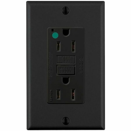 Leviton Self-Test GFCI Receptacle, Hospital Grade, 15 Amp, 125 Volt, 5-15R NEMA GFNT1-HGE
