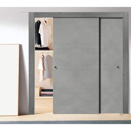 Sartodoors Slab Interior Door, 28" x 96", White PLANUM0010DBD-BTN-36