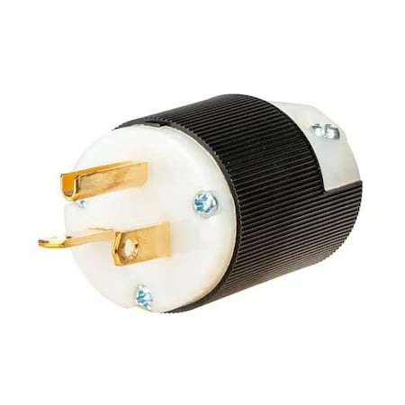 Hubbell Wiring Device-Kellems Straight Blade Plug, 5-20P, 20 A, 125V AC, 2 Pole, Spring Clamp Terminals, Grounded HBL5366CST