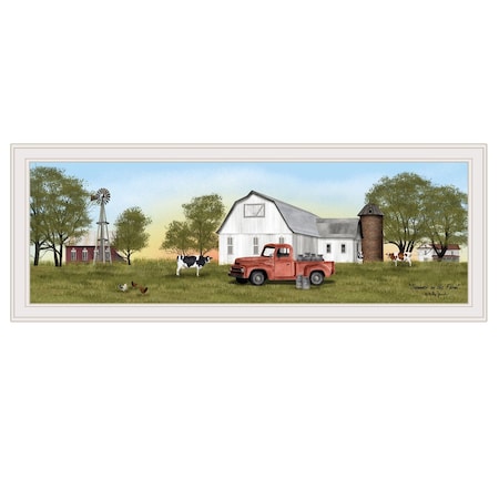 Homeroots Summer on the Farm 3 White Framed Print Wall Art 404579