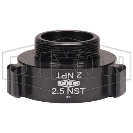 Dixon Style N37 Rocker Lug Hydrant Adapter, 2-1/2 x 2 in, Female NST NH x MNPT, Aluminum, Hardcoat Anodi N37-25F20T