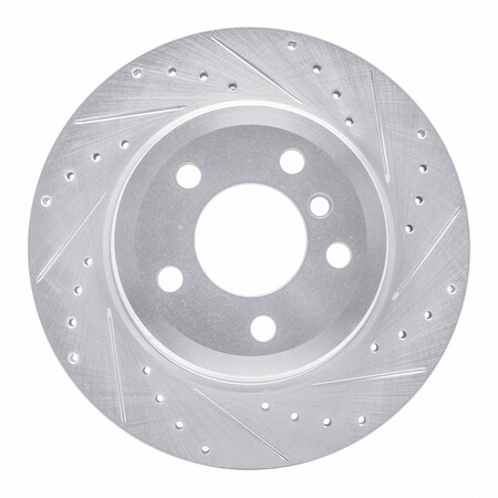 Dynamic Friction Co DFC Brake Rotor - Drilled and Slotted - Silver 631-31143R