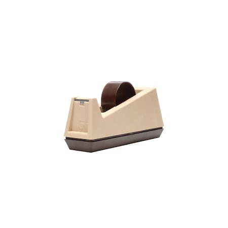 Scotch Tape Dispenser, 1 in Max. Tape Width, 3 in Tape Core Dia., Plastic, Putty C25
