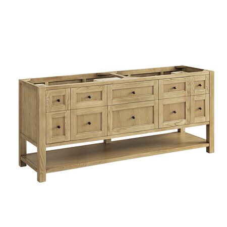 James Martin Vanities Vanity, without top, Light Natural Oak, 71.9 in W x 23.5 in D, 330-V72-M-LNO