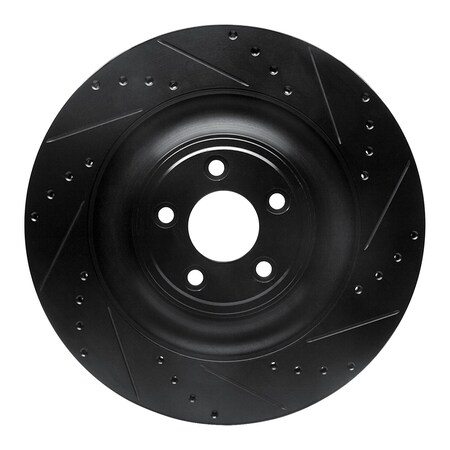 Dynamic Friction Co DFC Brake Rotor - Drilled and Slotted - Black 633-20027R