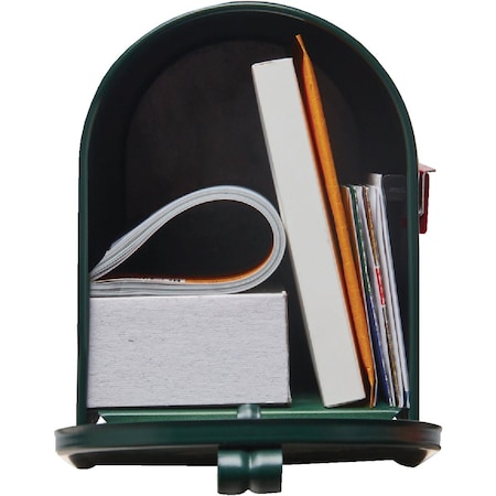 Gibraltar Elite T1 Green Steel Rural Post Mount Mailbox E1100GAM