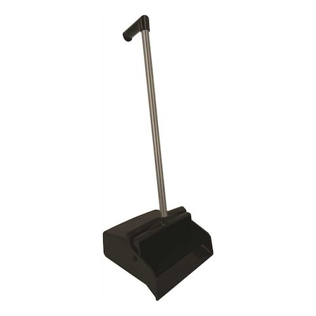 Renown 12" Black L-Grip Plastic Upright Lobby Dust Pan REN0UDP-12