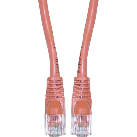 Cable Wholesale Cat5e Orange Copper Ethernet Patch Cable, Snagless/Molded Boot, POE Compliant, 50 foot 10X6-03150