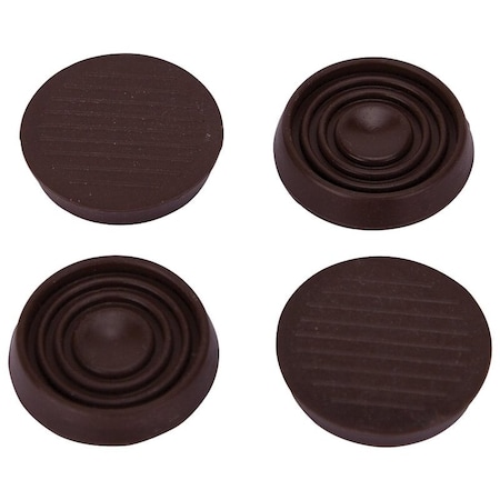 Prosource Caster Furniture Glide, Rubber, Brown, Brown, 1-3/4 x 1-3/4 x 3/8 in Dimensions FE-S708-PS
